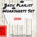 Basic Playlist Printable Worksheet A4 8.5x11 Writer - Etsy