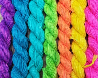 Fingering Weight Hand Painted Yarn Hand Dyed 100 Organic Cotton Taste The Rainbow