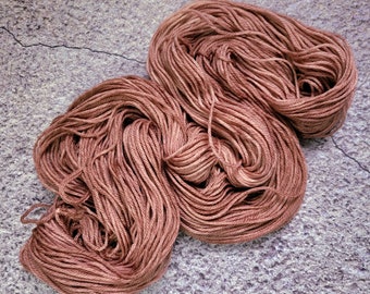 Hand Dyed Superwash Wool Yarn in Colorway 'Clay': Sock, Sport, DK, Worsted, or Bulky Weights Yarns