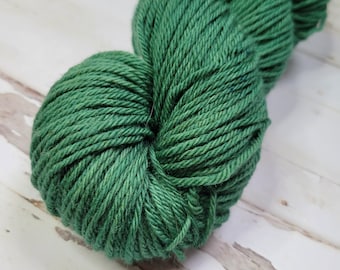 Hand Dyed Tonal Yarn in "Balsam" Colorway: Available in Sock, Sport, DK, Worsted, and Bulky Yarn Weights