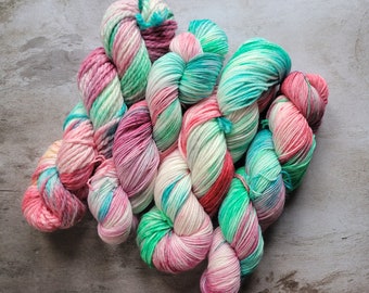Indie Dyed Yarn in Malibu: Available in Sock, Sport, DK, Worsted, and Bulky Weight