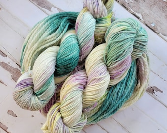 Hand Dyed Yarn in Amphitrite: Variegated Superwash Wool Yarn in Sock, Sport, DK, Worsted, and Bulky Weights