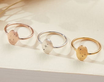 Star Signet Ring - Constellation Ring - Custom Zodiac Ring - Star Ring - Perfect Birthday Gift - Semi Fine Jewelry by GoldenBeverly