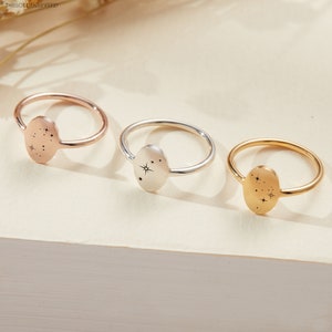 Stern Siegelring - Sternzeichen Ring - Sternzeichen Ring - Perfektes Geburtstagsgeschenk - Halbedler Schmuck von GoldenBeverly