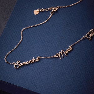 Dainty Name Necklace - Personalized Name Necklace - Tiny Name Charm - Mini Name Necklace - Personalized Jewelry - Gift for her E25