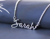 Christmas Gifts - Custom Name Necklace - Personalized Minimalist Name Jewelry in Sterling Silver - Delicate Name Necklace - Birthday Gift B7