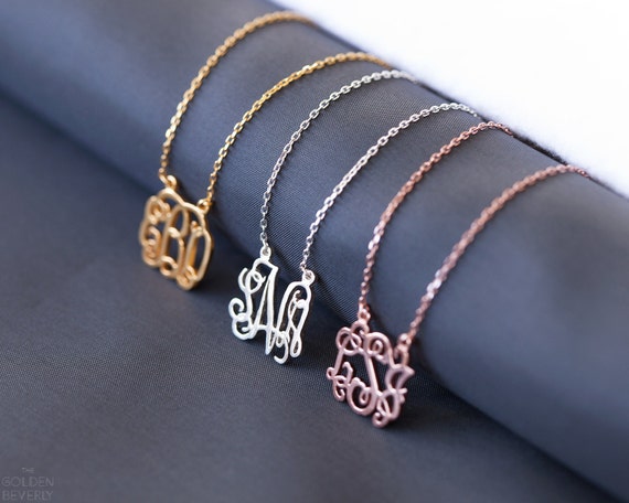 Etsy monogram best sale jewelry