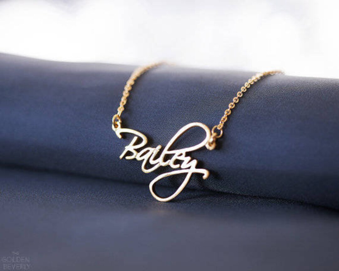  TinyName Custom Name Necklace Personalized 18K Gold