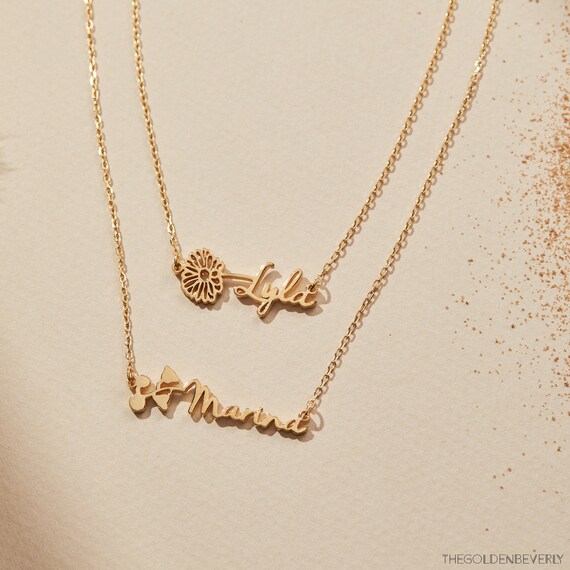 Dangle charm name necklace discount
