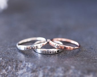 Name Ring - Personalized Name Ring - Dainty Name Ring - Graduation Gift  - Stackable Ring  - Mini Name Ring - Personalized jewelry