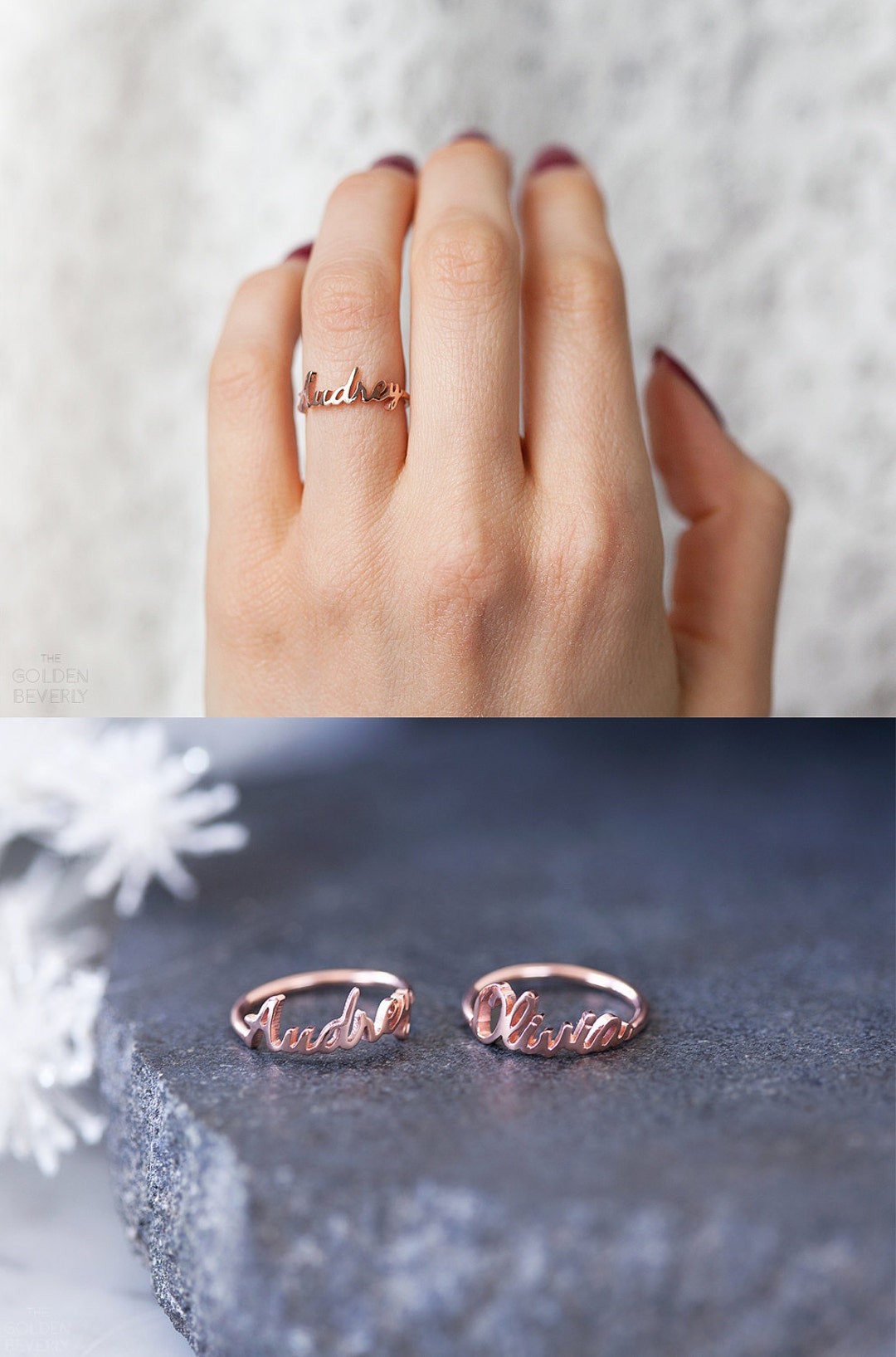 Personalized Ring Name Ring Custom Name Ring Stackable Ring