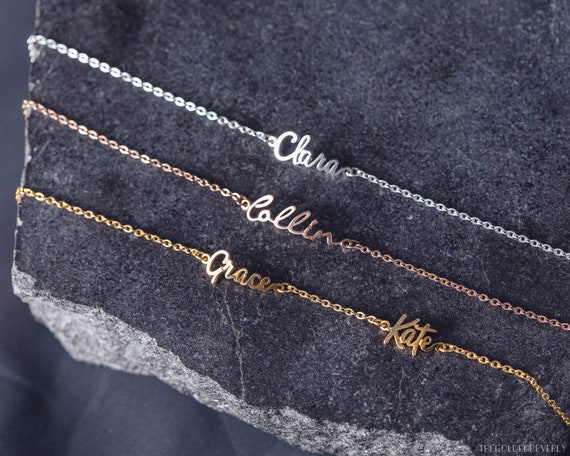 Name Bracelet - Personalized Jewelry – Perfect gift for her – Dainty Name Bracelet – Semi Fine Jewelry by The Golden Beverly