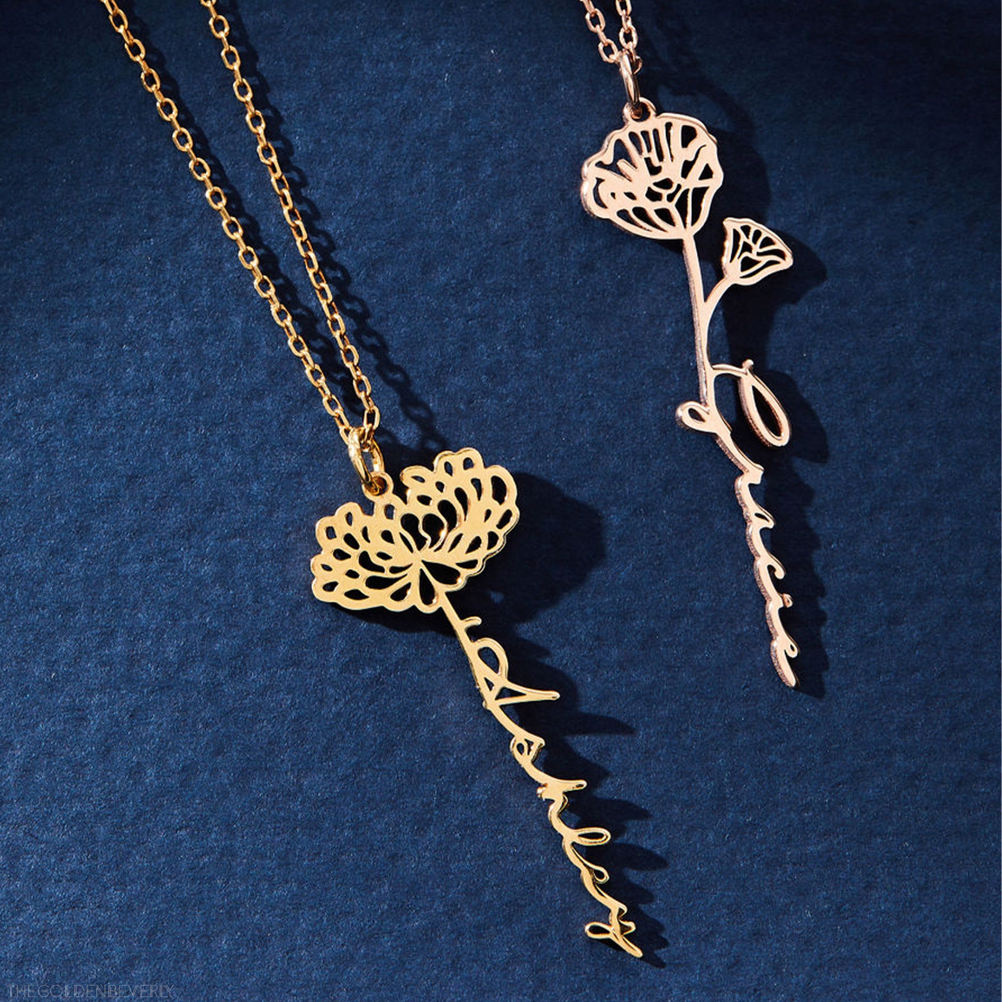 February Birth Flower Necklace
