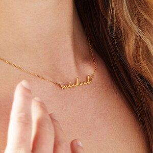 Custom Name Necklace - Personalized Name Necklace -Tiny Name Charm - Mini Name Necklace -Dainty Name Necklace - Gift for Mom E22