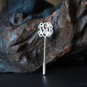 Personalized Monogram Initial Lapel Pin Jewelry -Gold Monogram Initial - Monogram Lapel Pin - Father Day Gift - Gift for him - Dad Christmas