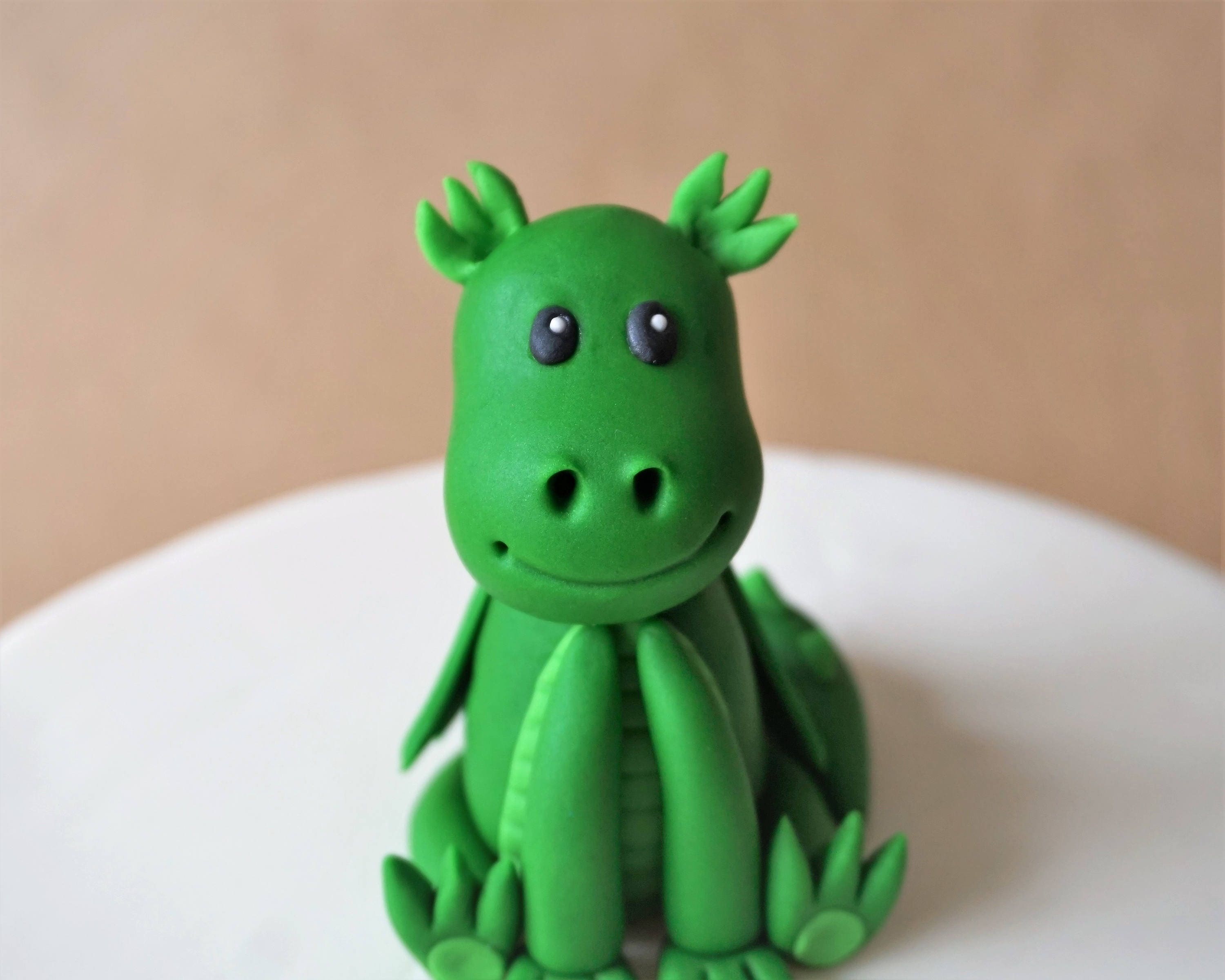 Fondant dragon cake topper for dragon birthday party custom | Etsy