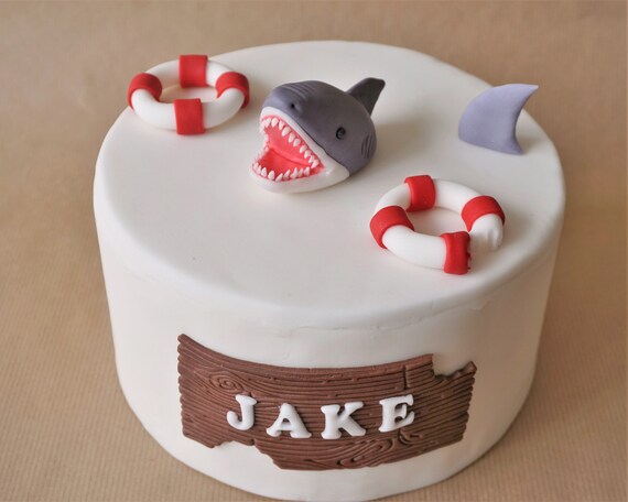 Ensemble De Topper De Gateau De Requin De Fondant Topper Gris Etsy Ensemble De Topper De Gateau De Requin De Fondant Topper Gris Etsy