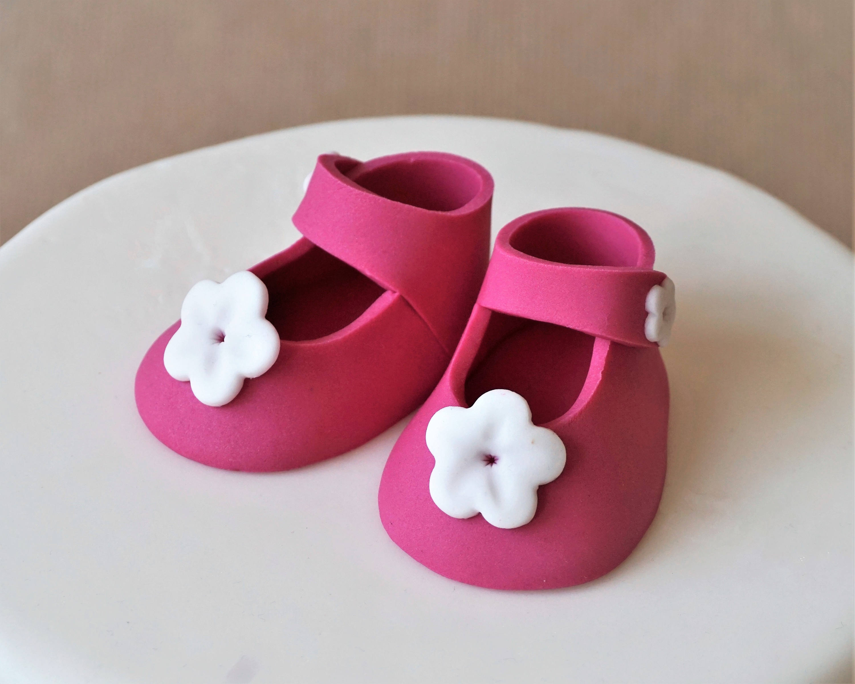 Fondant Baby Girl Shoes for Baby Shower Baby Shower Cake Etsy