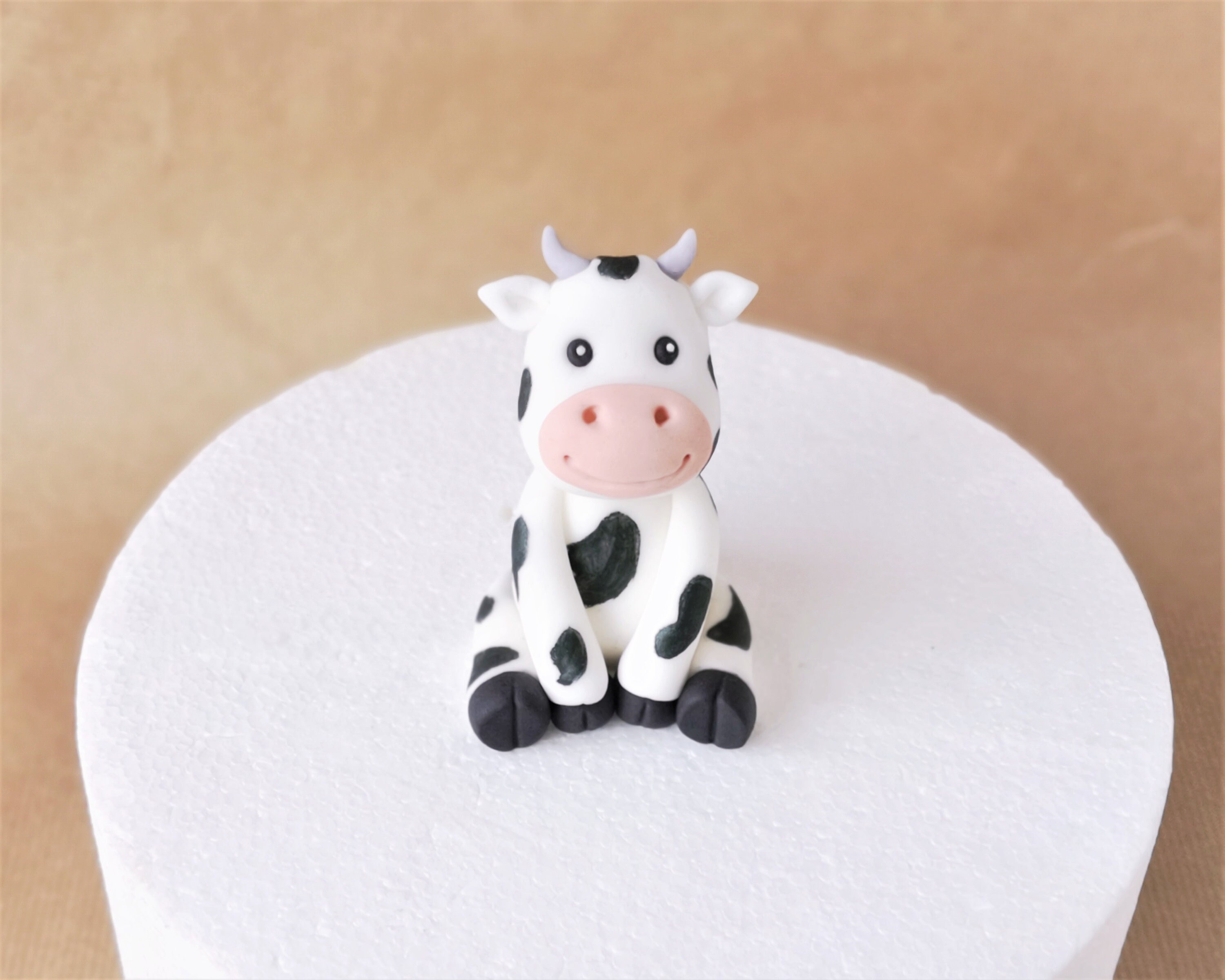 Fondant Cow Cake Topper Fondant Horse Barnyard Topper Farm Animal 