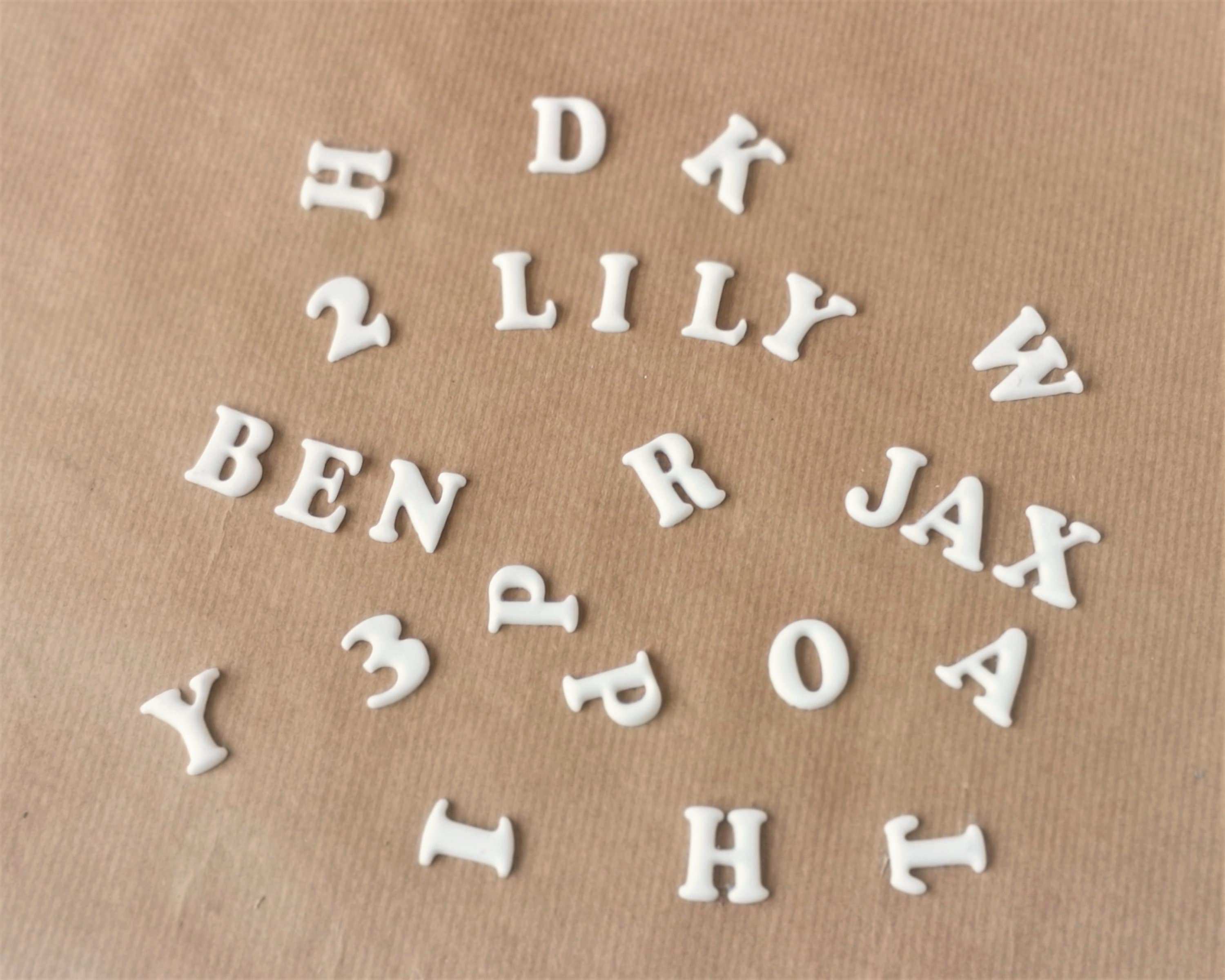 Fondant Edible Letters for Birthday Cake or Cupcake Decorations