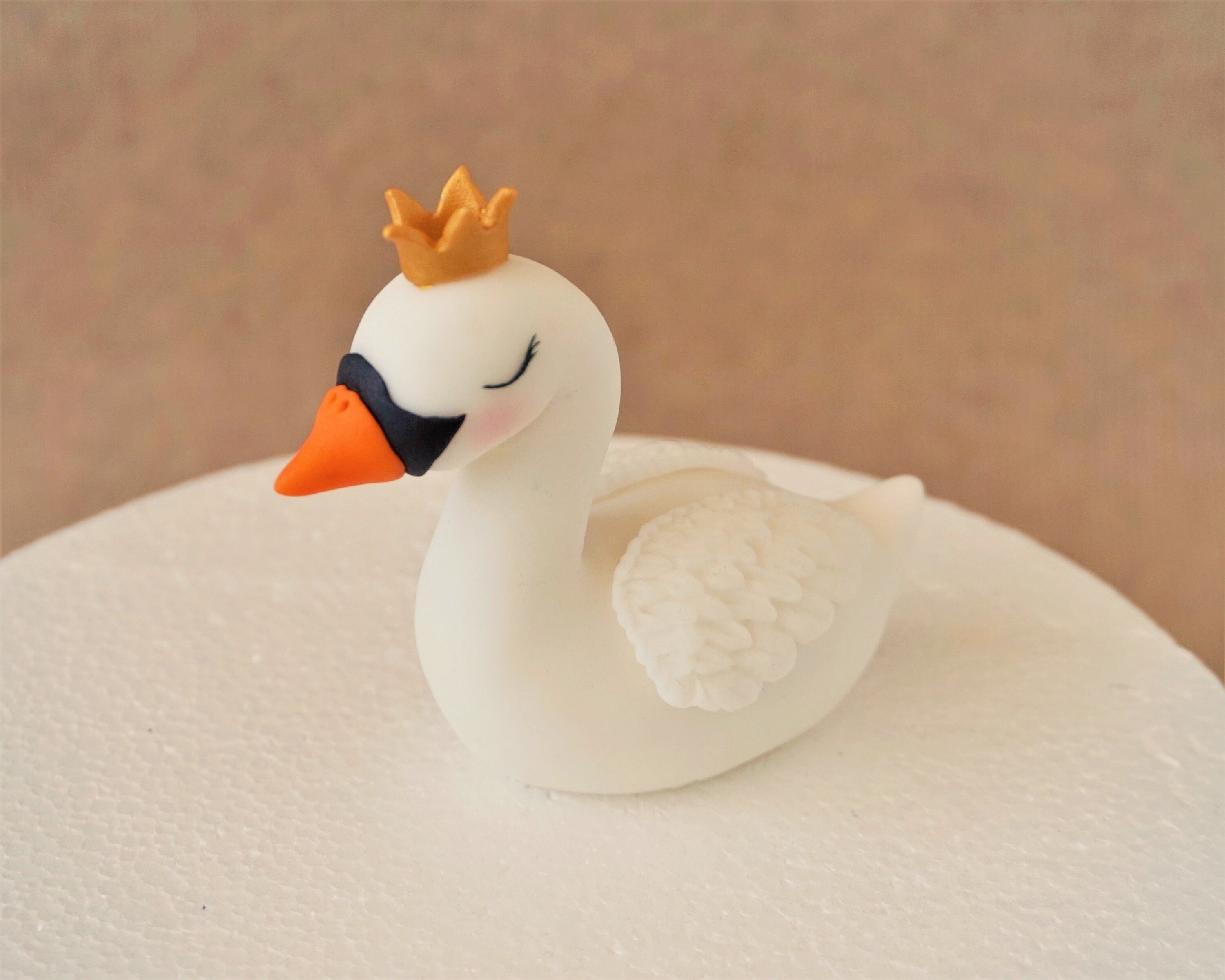 Fondant swan cake topper for swan baby shower swan princess Etsy