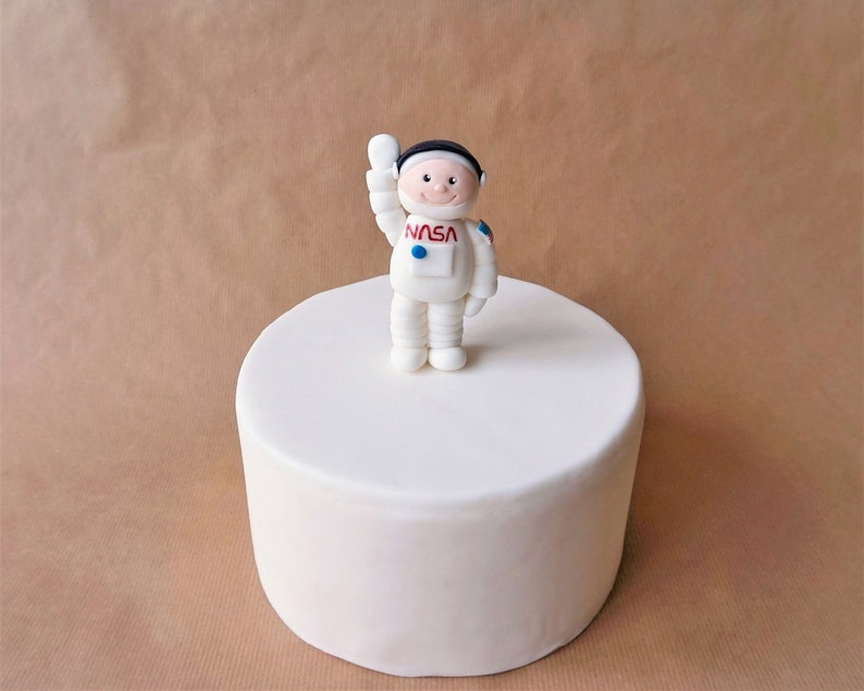 Fondant Astronaut Cake Topper for Space Birthday Party Galaxy Etsy