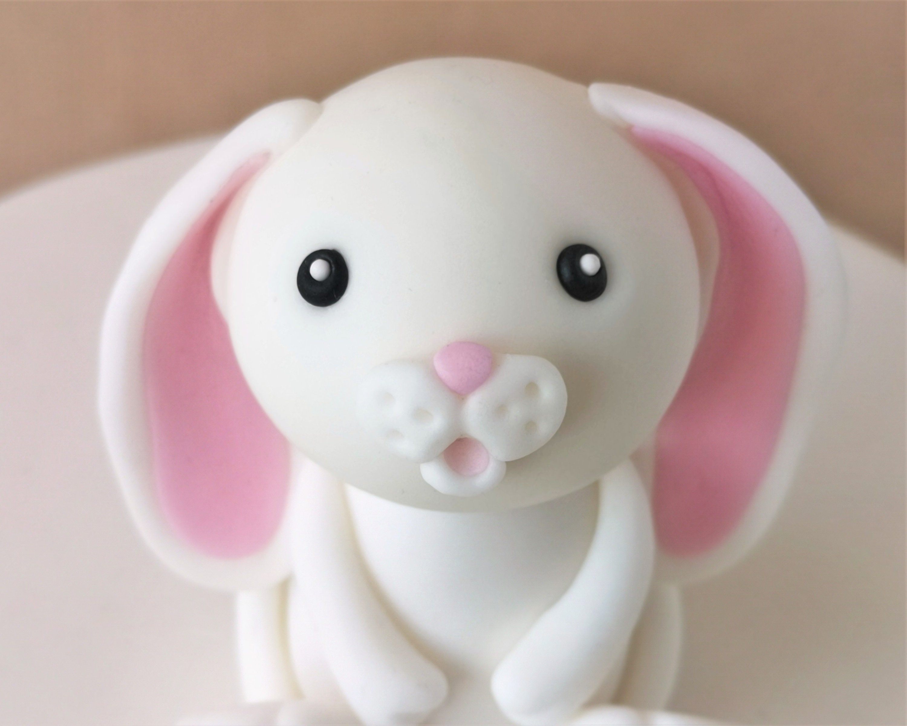 Fondant Rabbit Cake Topper Rabbit Topper Bunny Cake Topper Etsy