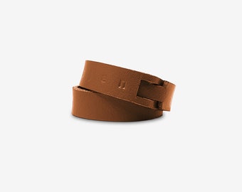 the CUT - brown leather bracelet, bangle, wristband, armlet, accessory, arm strap, hinge