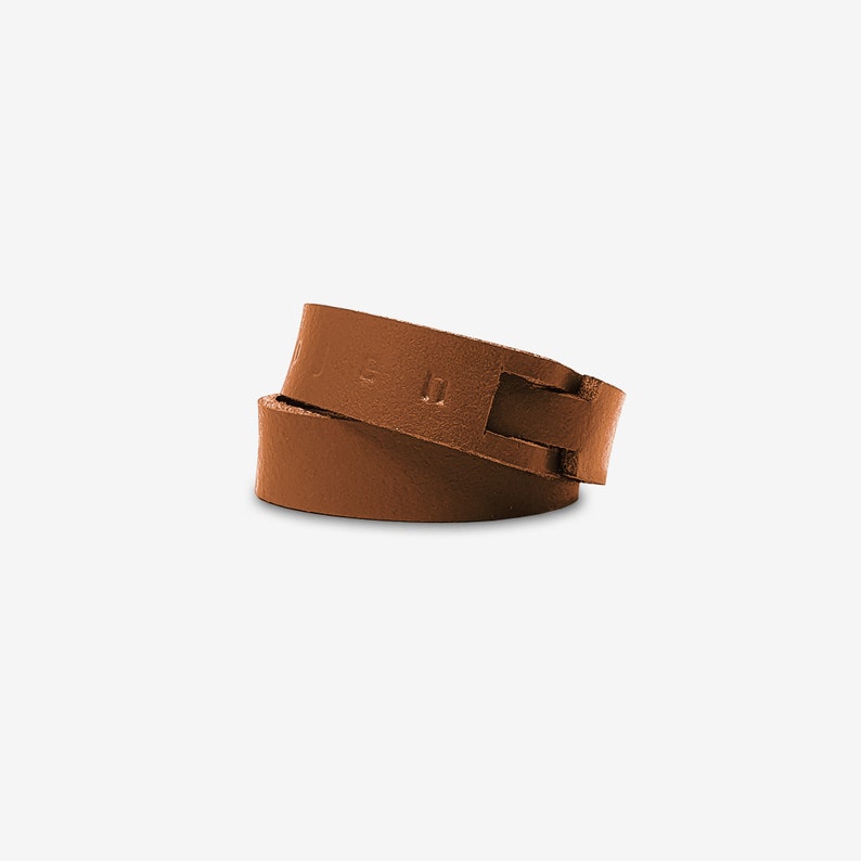 the CUT brown leather bracelet, bangle, wristband, armlet, accessory, arm strap, hinge image 1