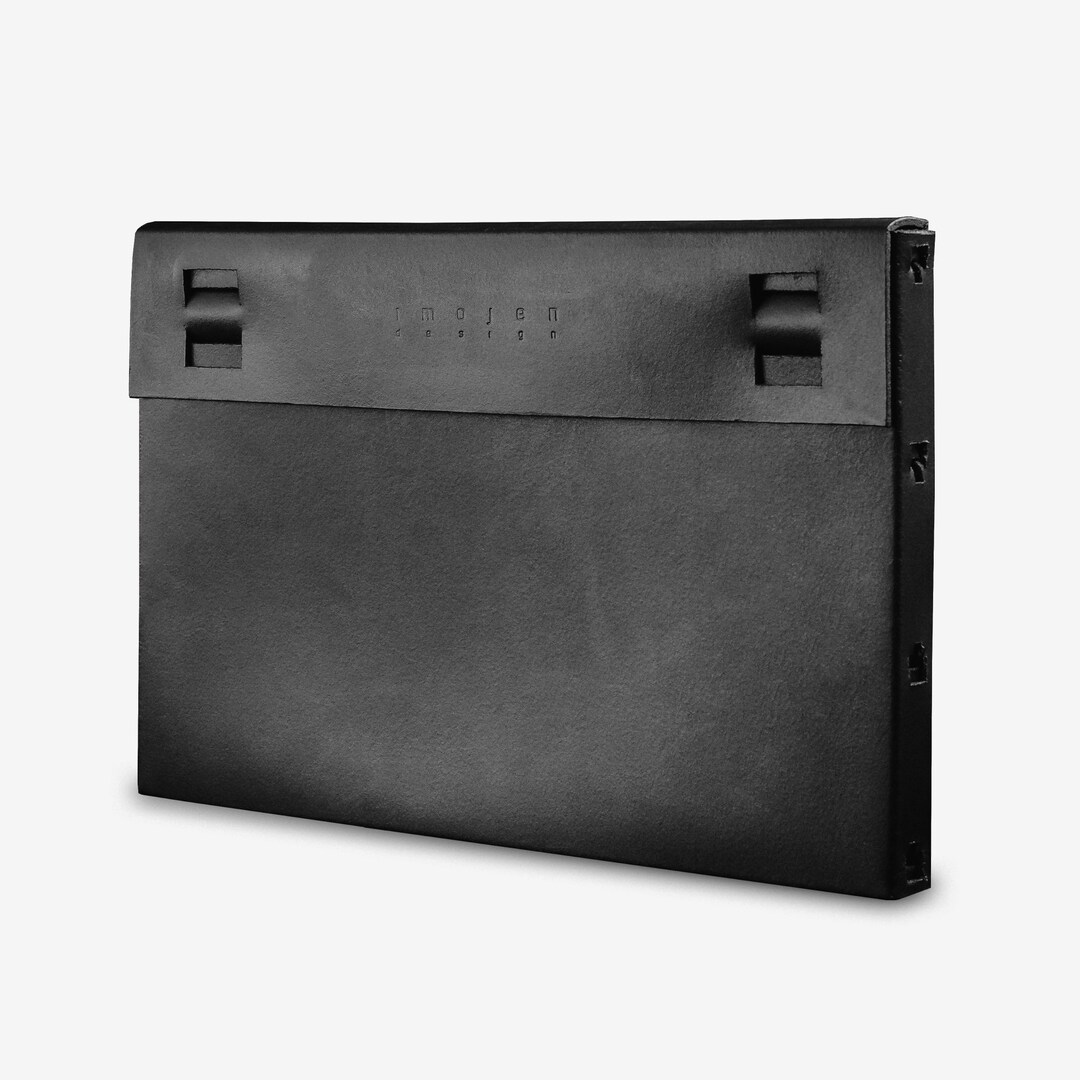 The CENTER Black Leather Notebook Holder, Laptop Holder, MacBook Holder