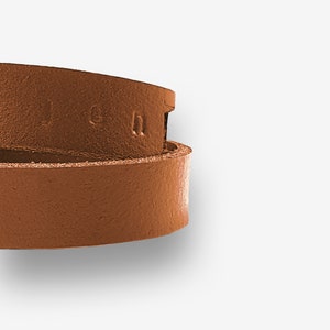 the CUT brown leather bracelet, bangle, wristband, armlet, accessory, arm strap, hinge image 2