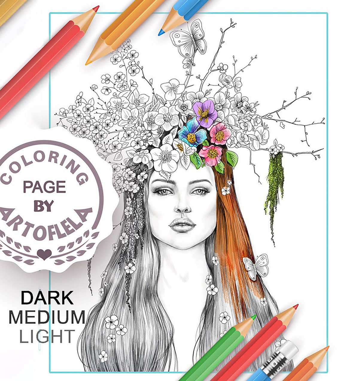 Coloring Page to Download Printable Adult Coloring Pages - Etsy