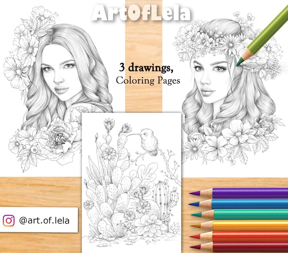 Coloring Page to Download Printable Adult Coloring Page - Etsy