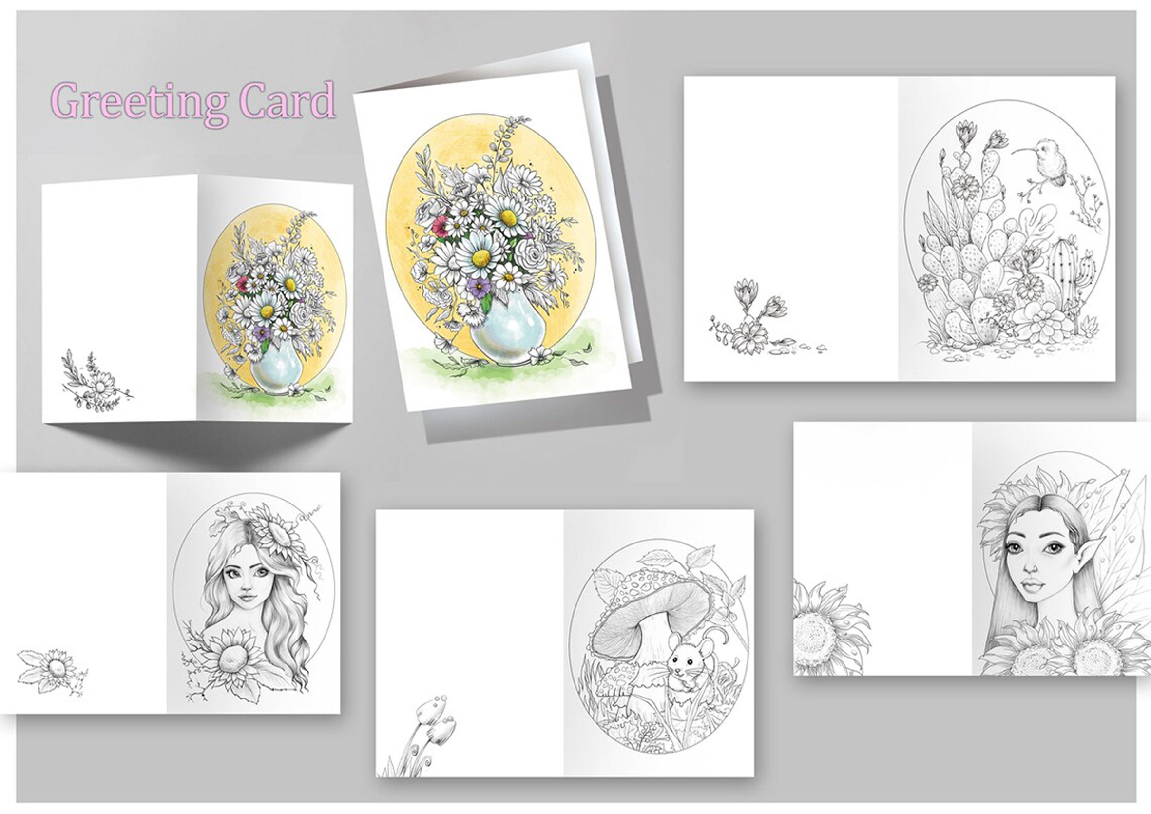 Coloring Page, Greeting Card to Download, Printable Adult Coloring Page ...