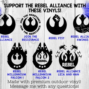 Star Wars Vinyl Aufkleber - Rebellenallianz - Millenium Falke
