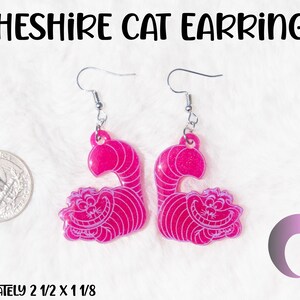 Cheshire Cat Glitter Earrings