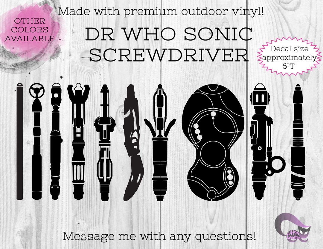 Dr Who Sonic Screwdriver Vinyl Decal - Etsy