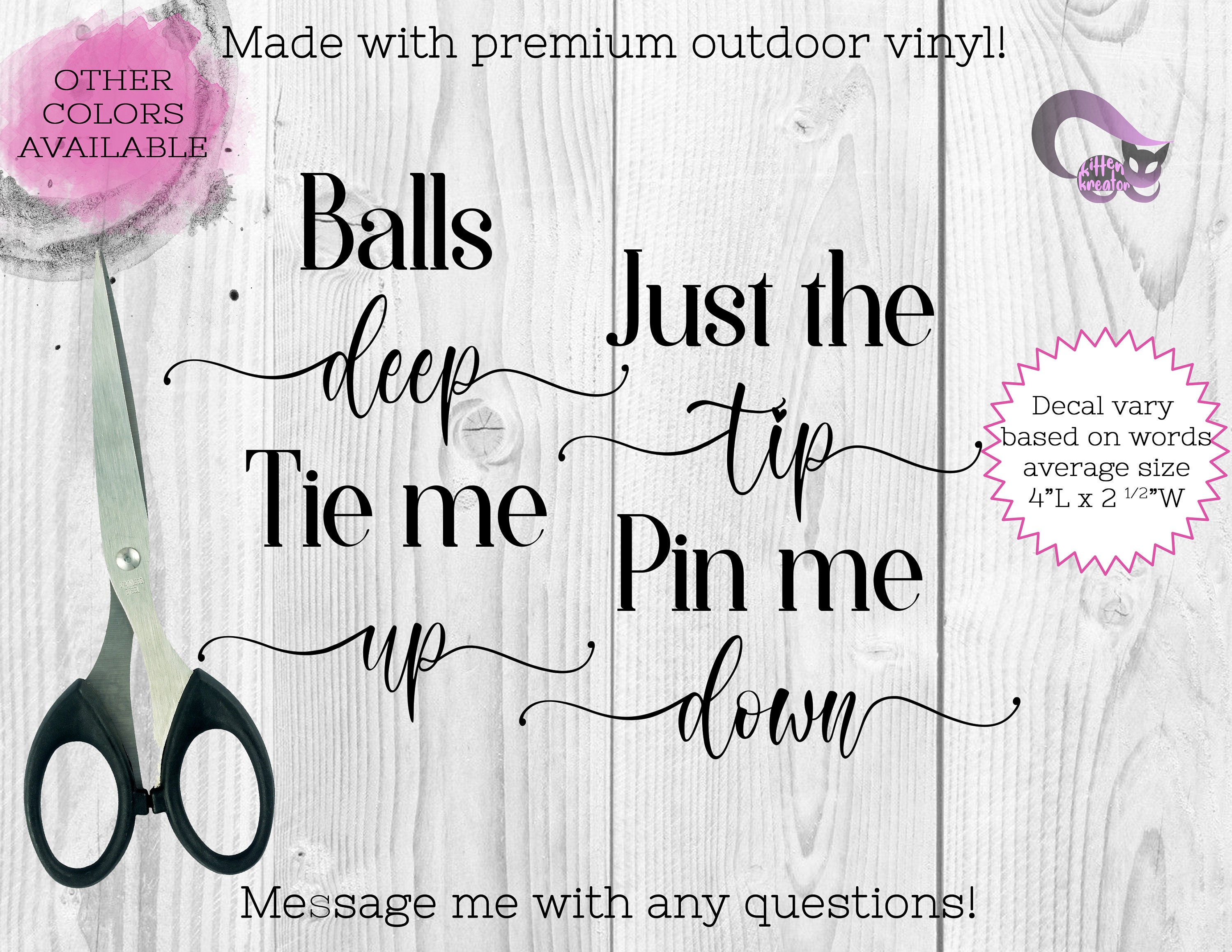 Just the Tip Balls Deep Tie Me Up Pin Me Down Adult Humor Etsy