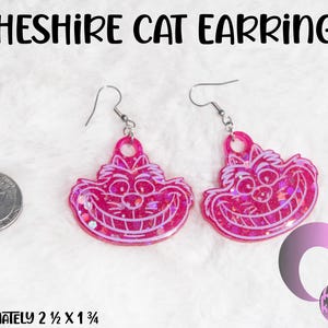 Cheshire Cat Glitter Earrings