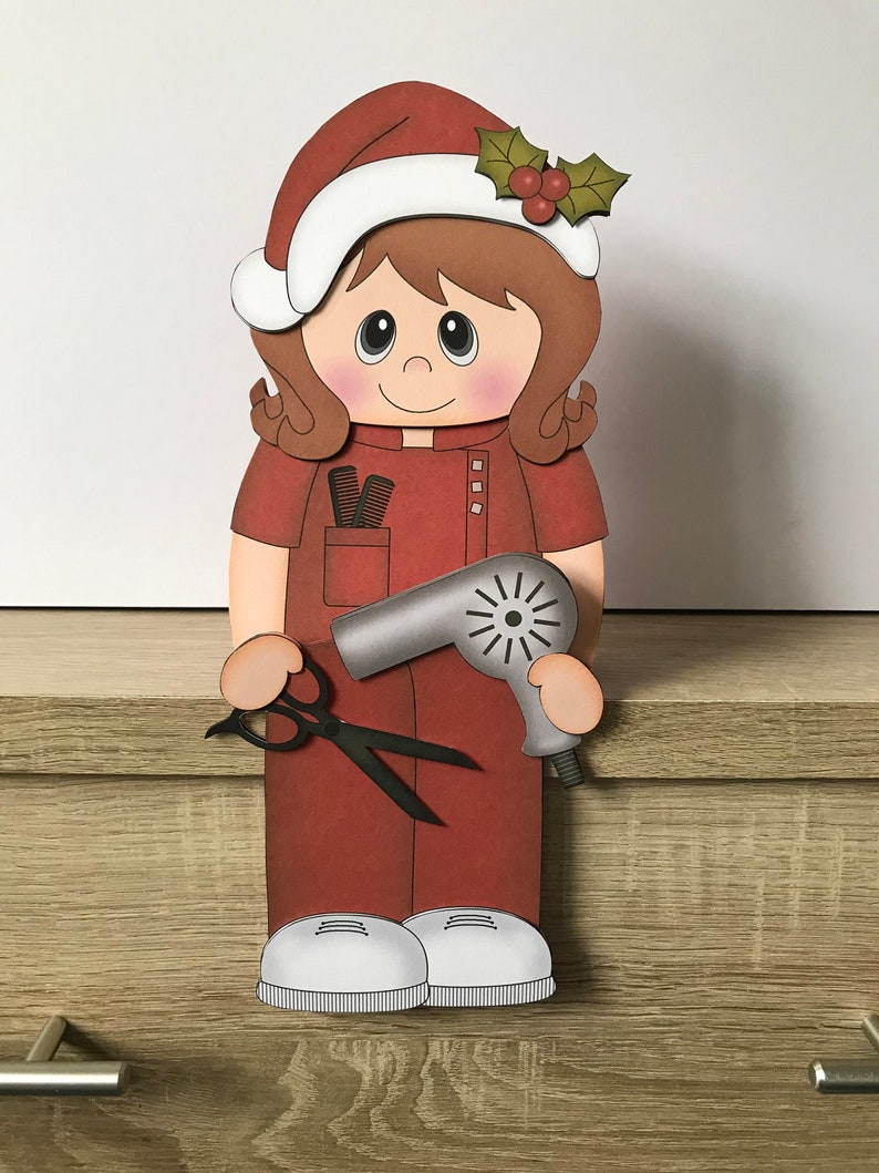 Hairdresser hairdressing Christmas card christmas keepsake Etsy