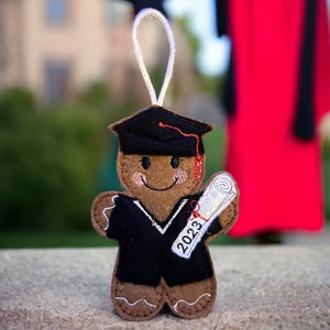 Graduation gingerbread man/lady hanging decoration, tree decoration, Christmas, birthday, graduation, well done, congratulations image 3