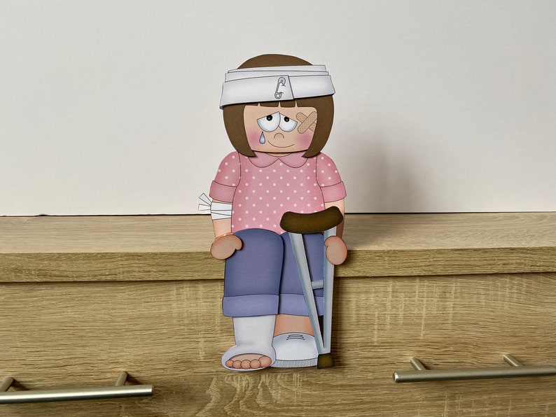 Female Broken Leg Get Well Soon Card Decoration Keepsake Etsy