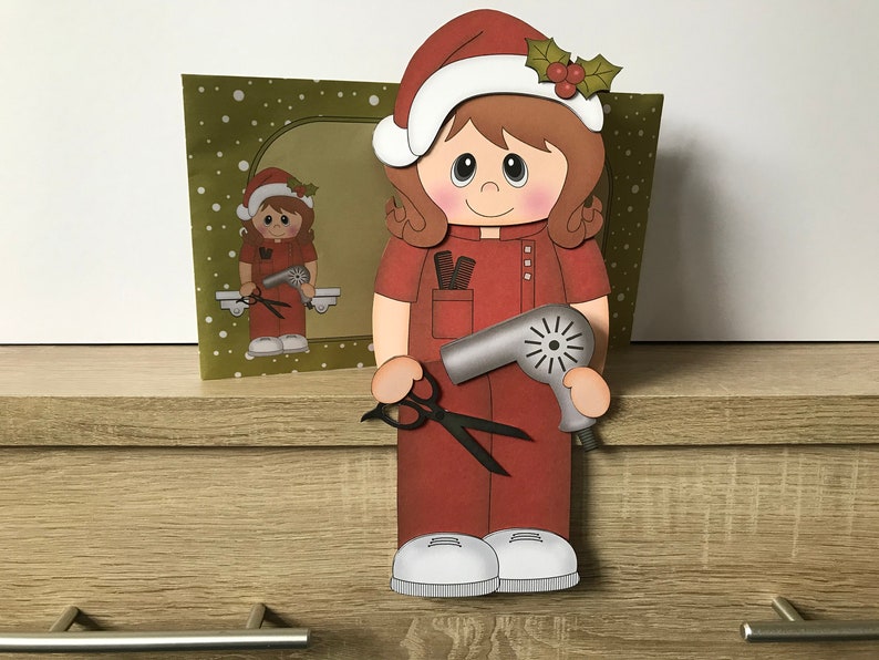 Hairdresser hairdressing Christmas card christmas keepsake Etsy
