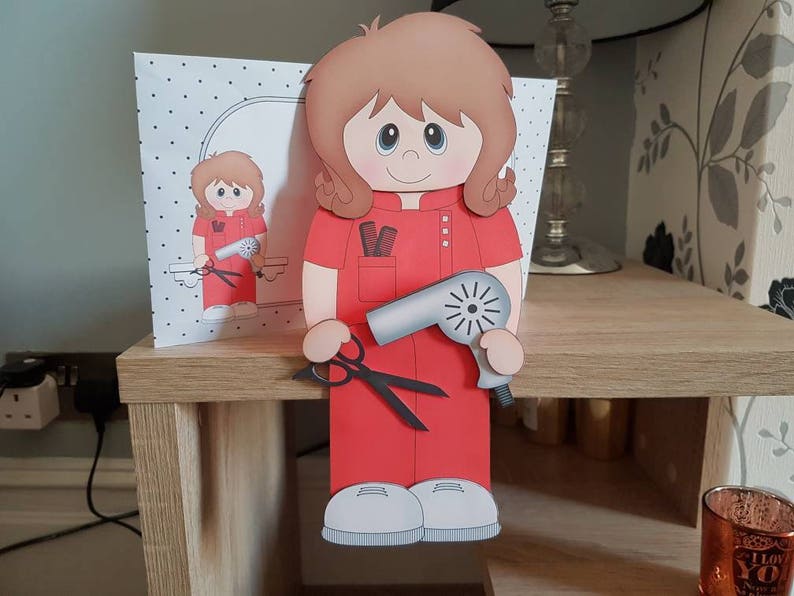 Female Hairdresser Hairstylist Birthday Card Mum Nan Etsy