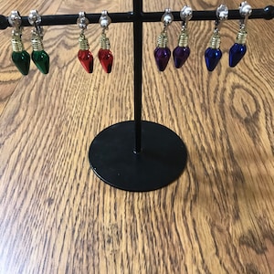 Christmas light clip on earrings