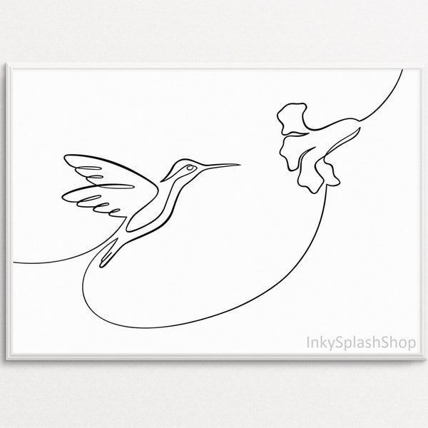 Hummingbird Drawing - Etsy