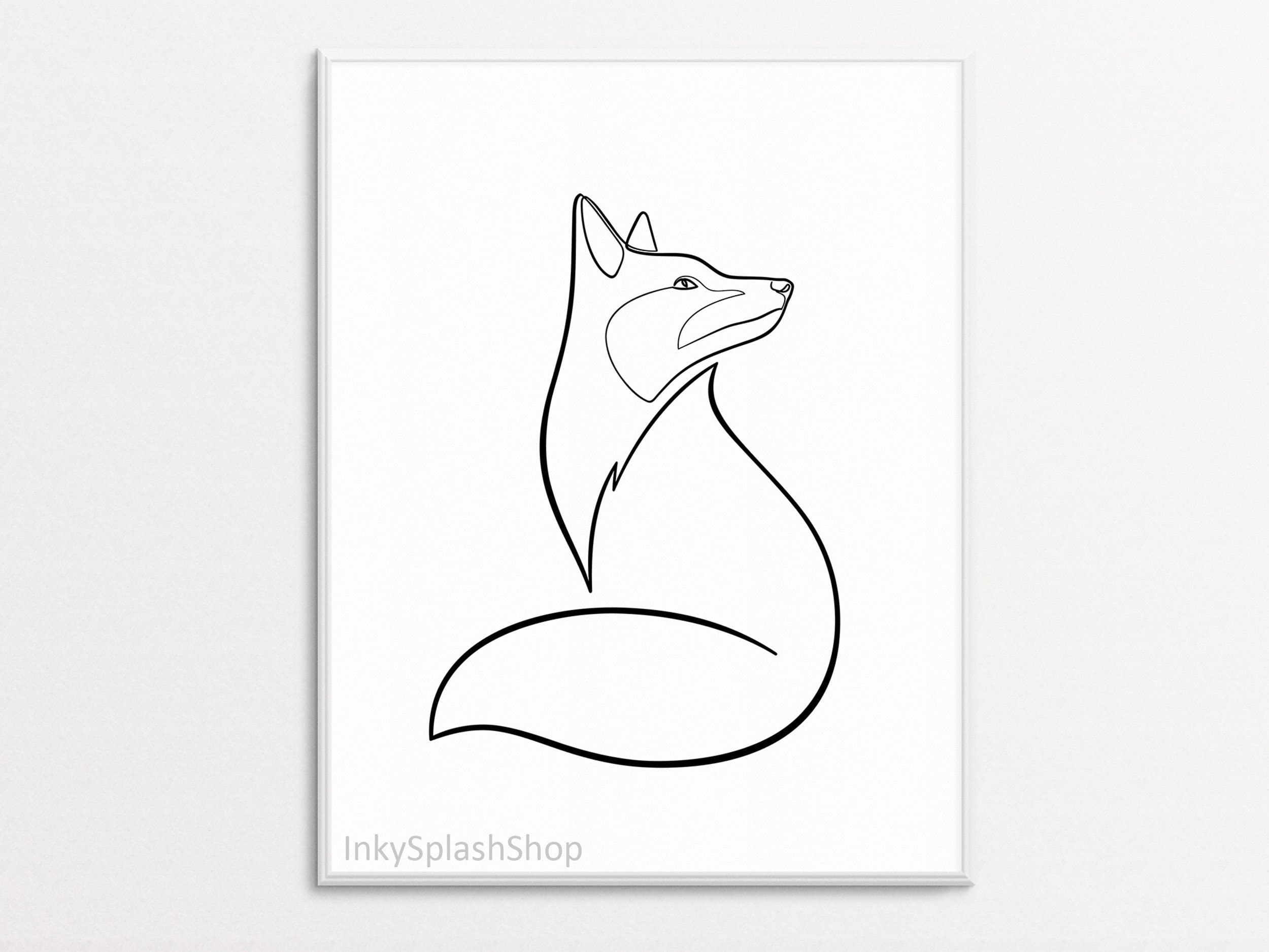 Abstract Fox Drawing