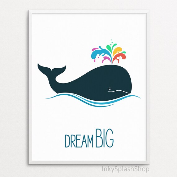 whale wall art nursery