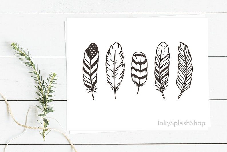 Feathers PRINTABLE Wall Art Boho Bedroom Decor Tribal Kids Room Poster