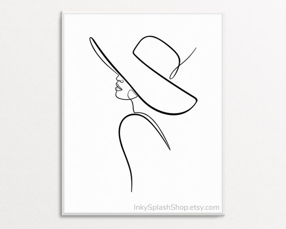Woman Line Drawing Art by OneLinePrint | Redbubble | Line art drawings, Line  art design, Art drawings